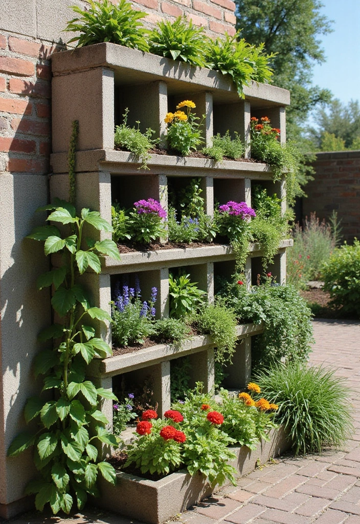 25 DIY Garden Bed Raised Designs for Efficient Growing - 12. Cinder Block Gardens