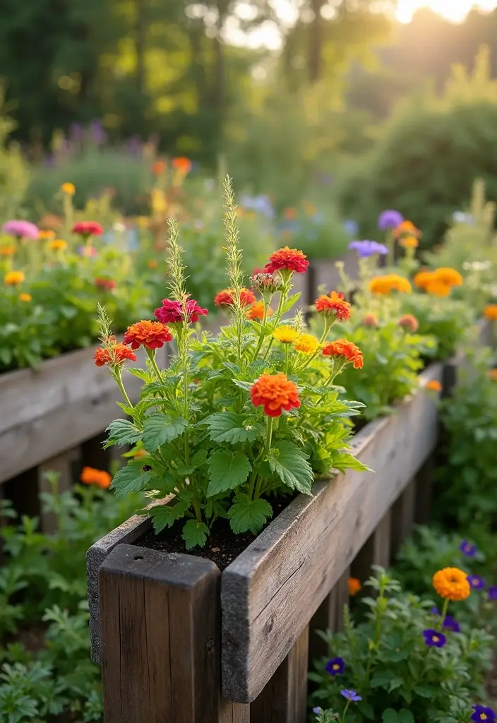 25 DIY Garden Bed Raised Designs for Efficient Growing - 19. Fence Panel Planters