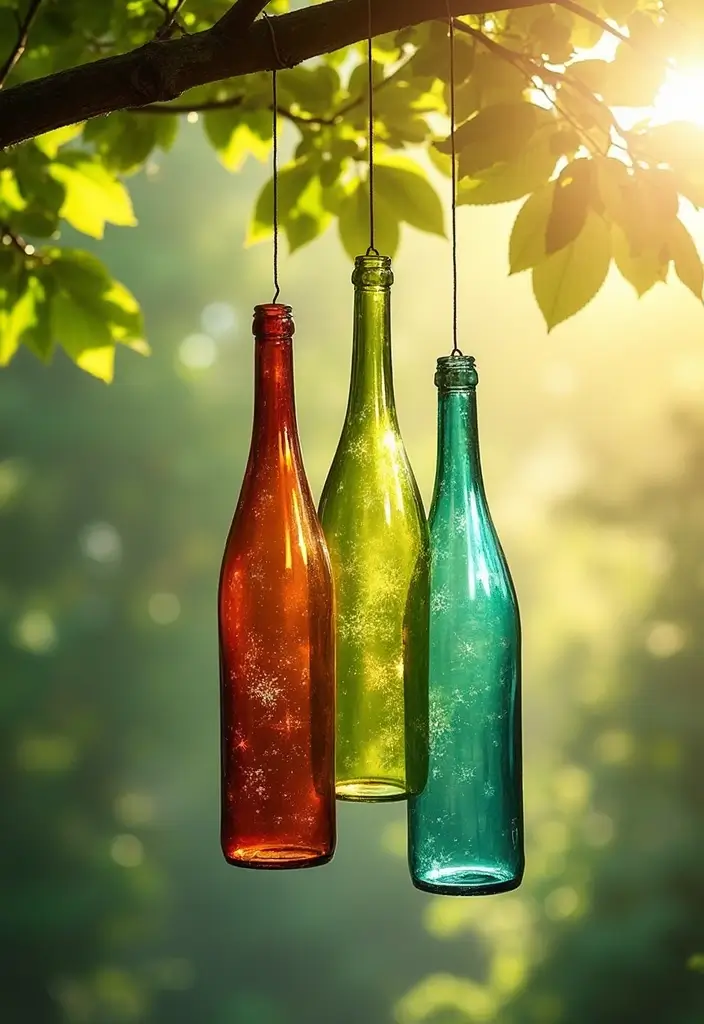 25 DIY Garden Decor Easy Projects for Every Home - 2. Bottle Wind Chimes