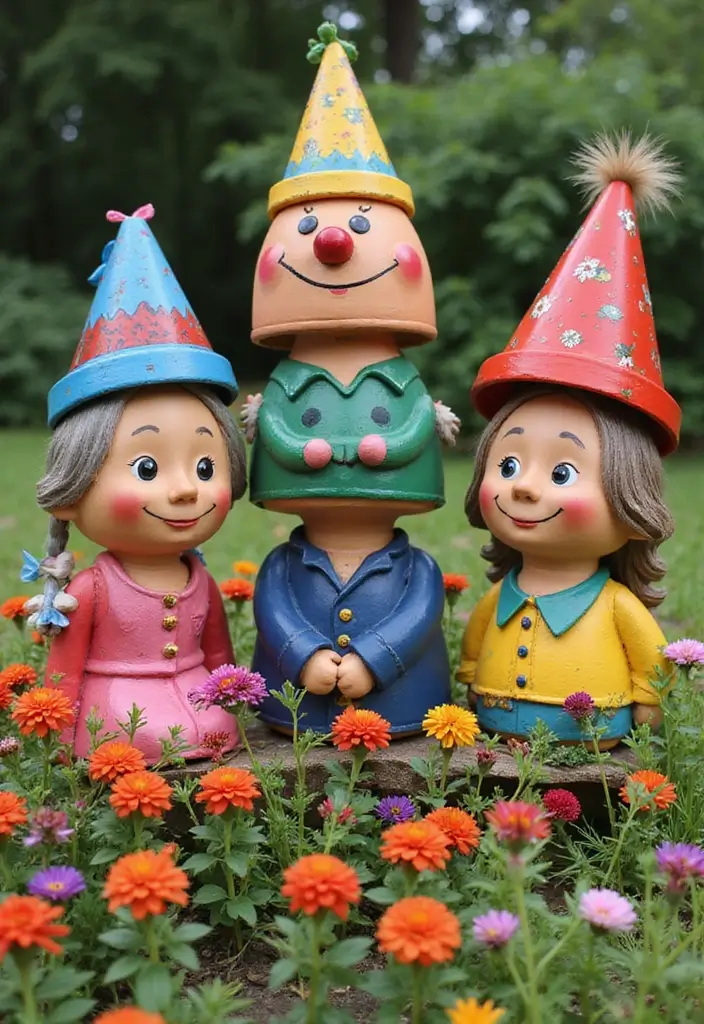 25 DIY Garden Decor Easy Projects for Every Home - 24. Flower Pot Sculpture