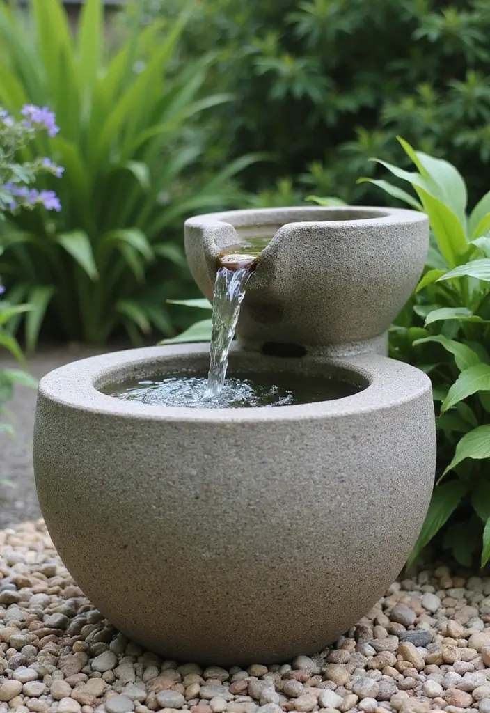25 DIY Garden Fountains Outdoor Designs That Soothe the Soul - 7. Stone Basin Fountain