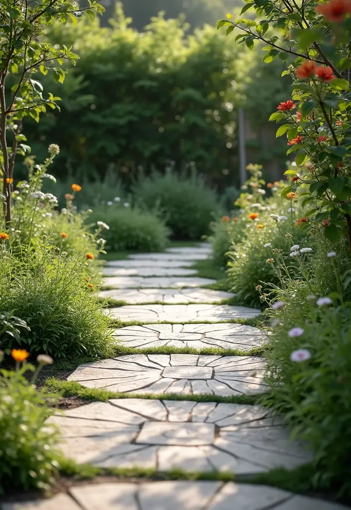 25 DIY Garden Paths and Walkways for a Beautiful Backyard - 25. Eco-Friendly Tile Path