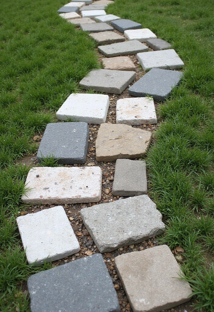 25 DIY Garden Paths and Walkways for a Beautiful Backyard - 8. Stepping Stones