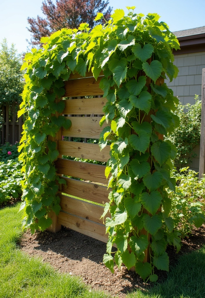 25 DIY Pallet Garden Boxes That Are Easy and Sustainable - 14. Pallet Grape Trellis