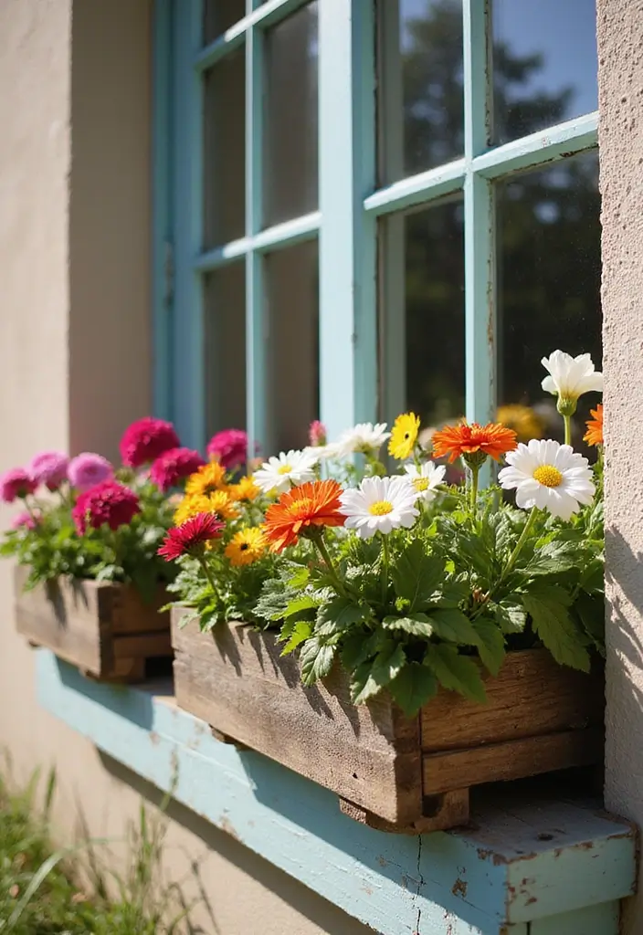 25 DIY Pallet Garden Boxes That Are Easy and Sustainable - 24. Pallet Window Box
