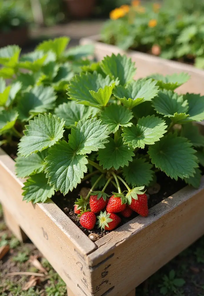 25 DIY Pallet Garden Boxes That Are Easy and Sustainable - 7. Pallet Strawberry Planter
