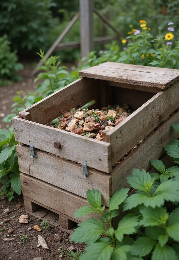 25 DIY Pallet Garden Boxes That Are Easy and Sustainable - 8. Pallet Compost Bin