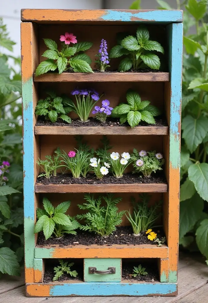 25 DIY Raised Garden Bed Cheap Easy Ways to Grow Fresh Vegetables - 16. Old Bookshelf Planter