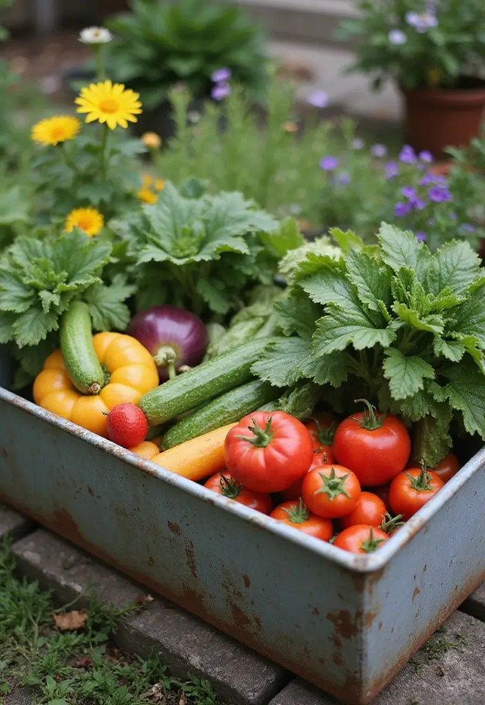 25 DIY Raised Garden Bed Cheap Easy Ways to Grow Fresh Vegetables - 17. Metal Trough Planters
