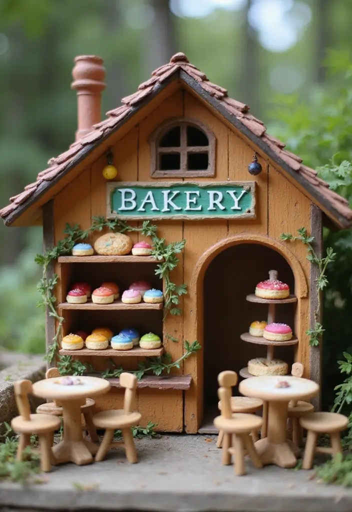 25 Fairy Garden Accessories DIY Creations You’ll Want to Make - 15. Miniature Fairy Bakery
