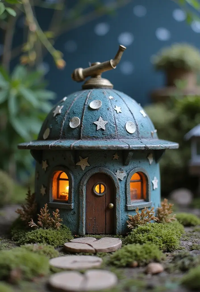25 Fairy Garden Accessories DIY Creations You’ll Want to Make - 19. Mini Fairy Observatory