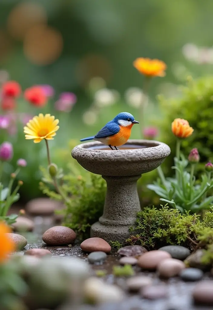 25 Fairy Garden Accessories DIY Creations You’ll Want to Make - 22. Fairy Garden Bird Bath