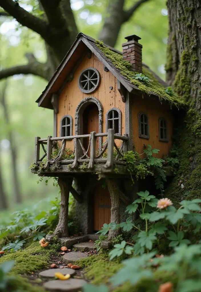 25 Fairy Garden Accessories DIY Creations You’ll Want to Make - 24. Fairy Garden Treehouse