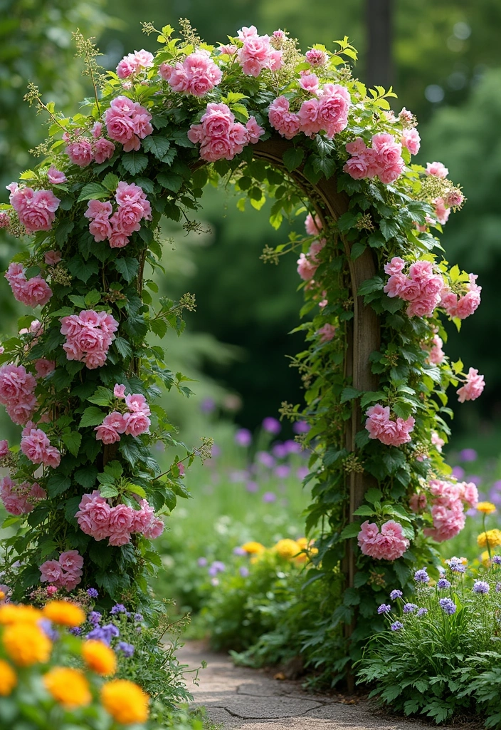 25 Garden Art DIY Whimsical Creations That Bring Joy - 18. Charming Garden Trellis