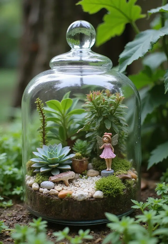 25 Garden Art DIY Whimsical Creations That Bring Joy - 4. Fairy Garden Terrarium