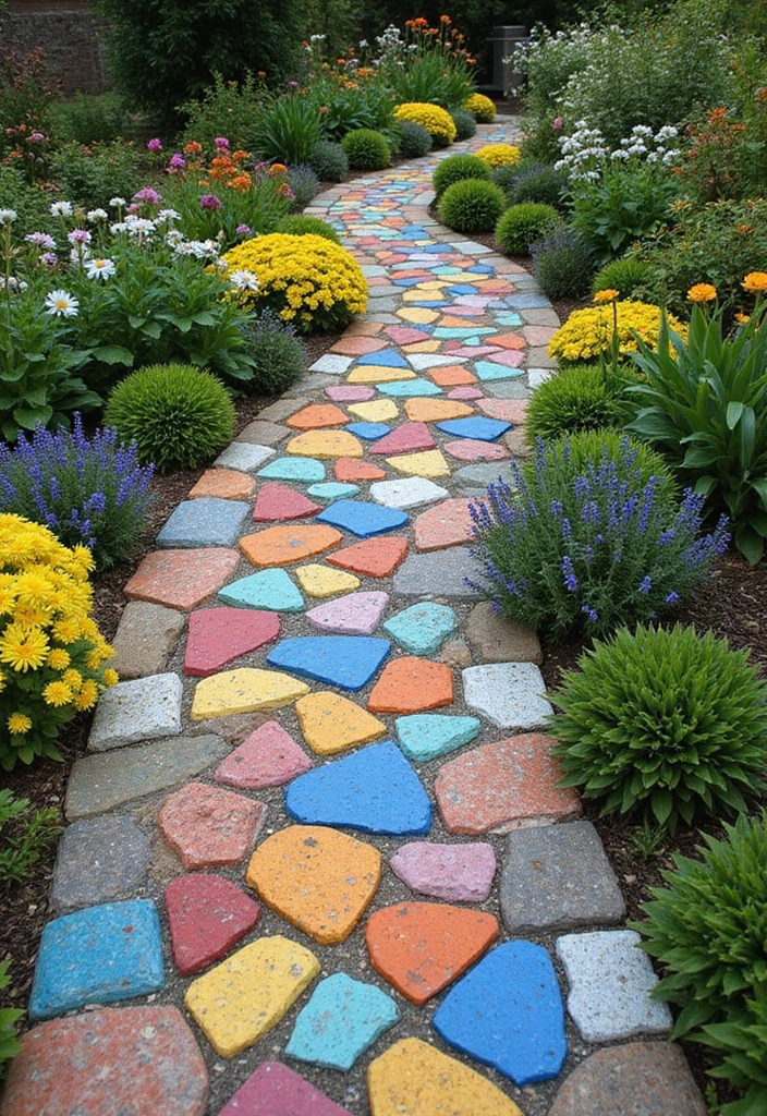 25 Garden Art DIY Whimsical Creations That Bring Joy - 5. DIY Mosaic Garden Pathway