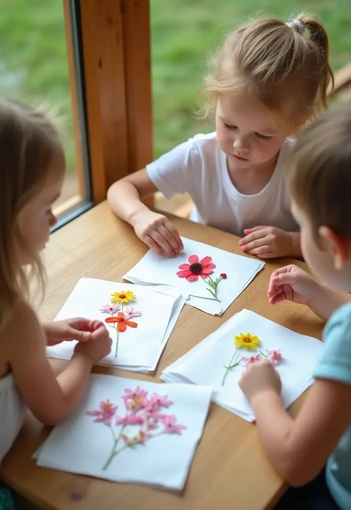 25 Garden Crafts for Toddlers: Easy and Fun Outdoor Activities - 24. Flower Pressing