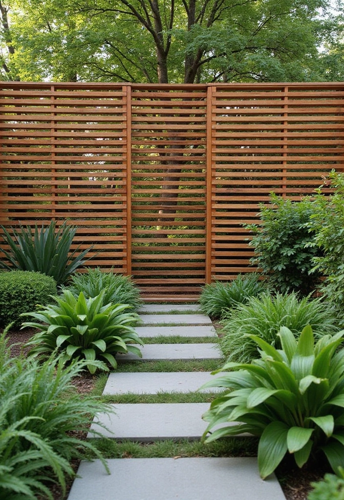 25 Garden Fence Ideas DIY Cheap Ways to Enhance Privacy - 13. Horizontal Wood Slats