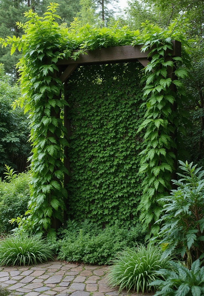 25 Garden Fence Ideas DIY Cheap Ways to Enhance Privacy - 15. Green Wall with Climbers