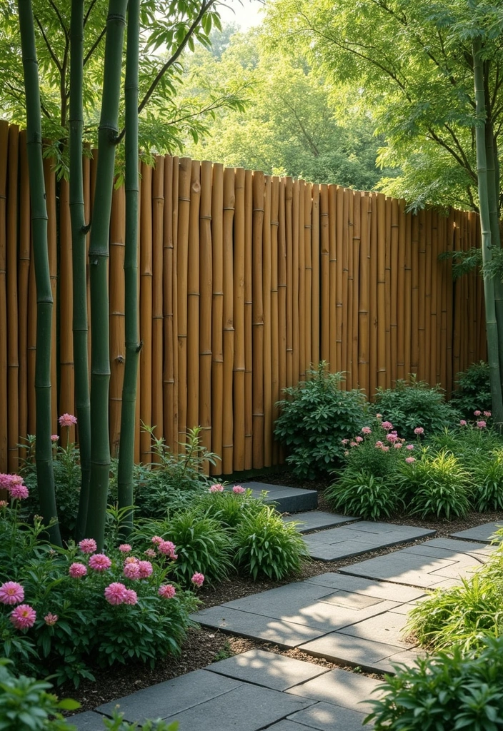 25 Garden Fence Ideas DIY Cheap Ways to Enhance Privacy - 2. Bamboo Fencing