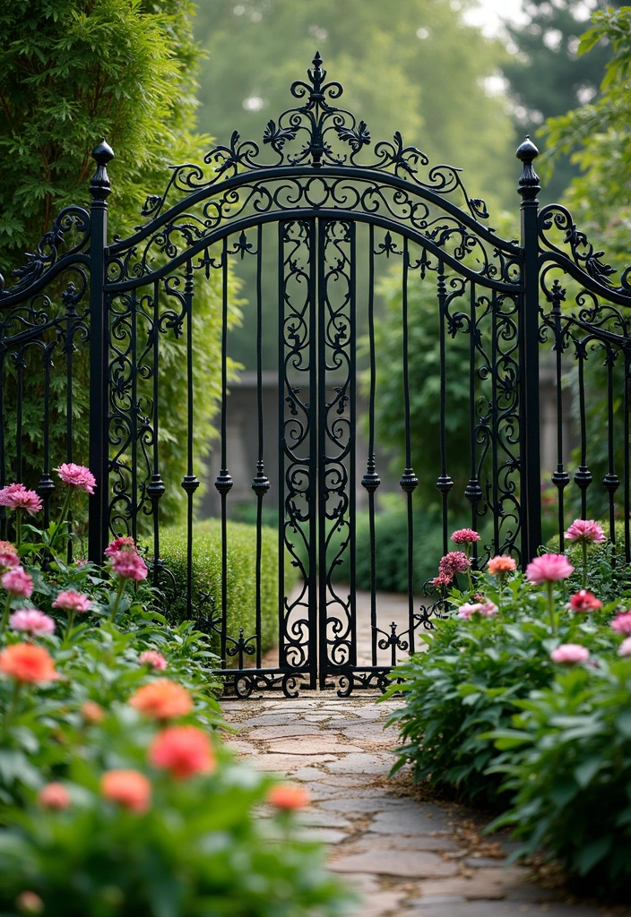 25 Garden Fence Ideas DIY Cheap Ways to Enhance Privacy - 21. Decorative Metal Fencing