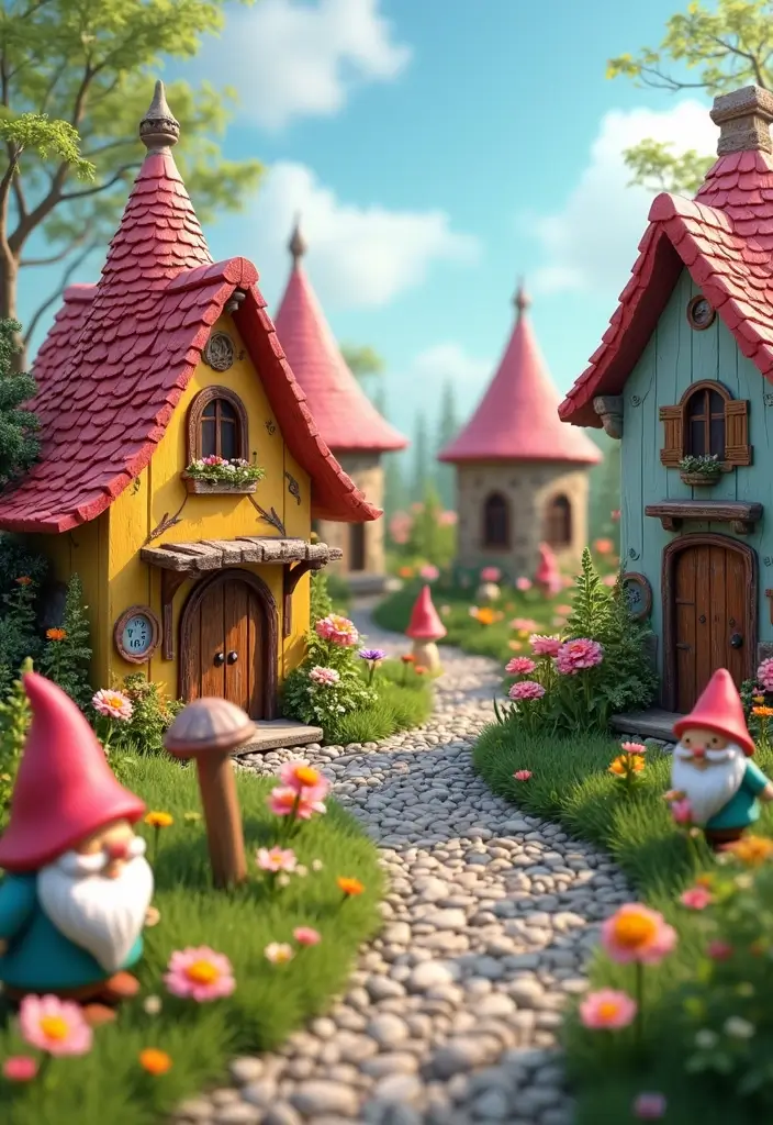 25 Gnome Garden Ideas DIY Fairy Village Creations Full of Magic - 2. Whimsical Fairy Village