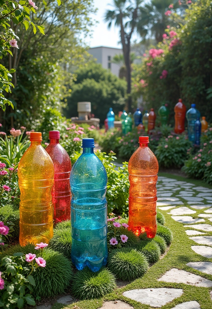 25 Plastic Bottle Crafts Garden Creations That Recycle Beautifully - 22. Sustainable Garden Decor