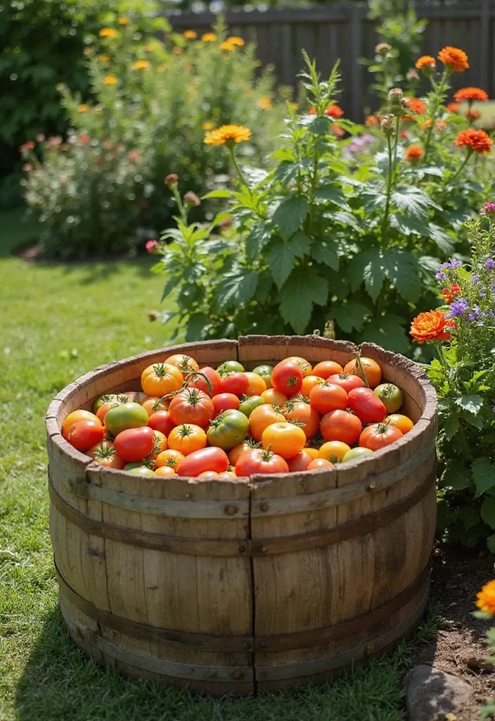 25 Simple Raised Garden Beds DIY Ideas for Beginners - 10. Wine Barrel Gardens