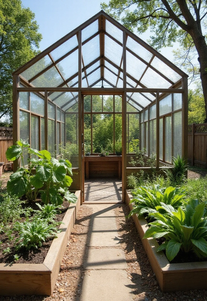 25 Simple Raised Garden Beds DIY Ideas for Beginners - 14. Greenhouse Raised Beds