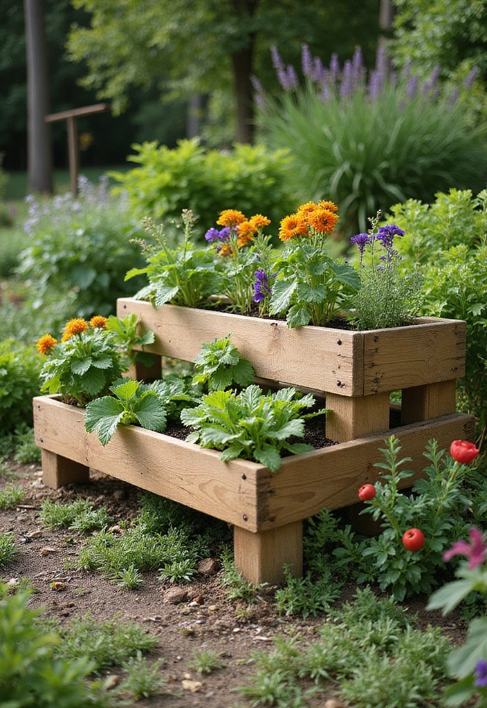 25 Simple Raised Garden Beds DIY Ideas for Beginners - 2. Tiered Wooden Beds
