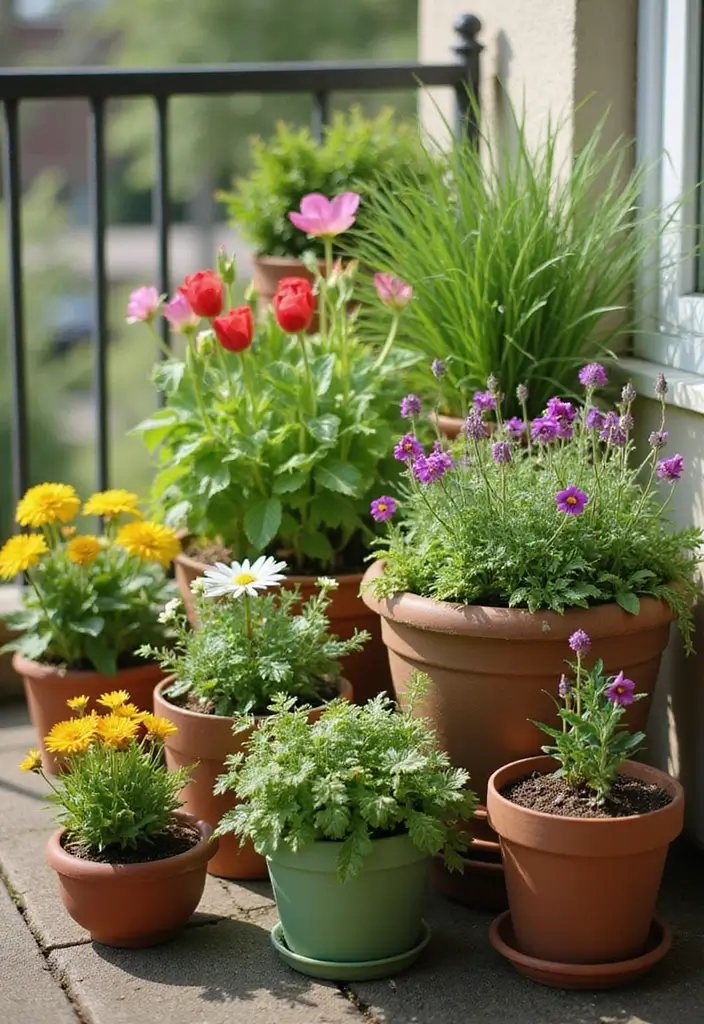 25 Simple Raised Garden Beds DIY Ideas for Beginners - 20. Small Space Container Gardens