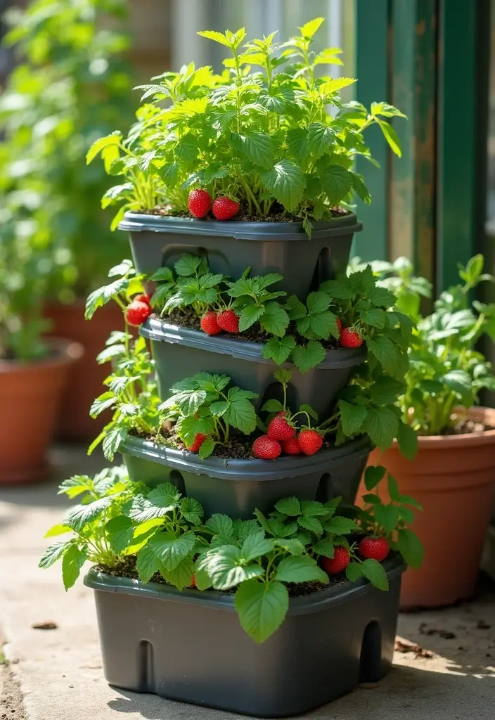 25 Simple Raised Garden Beds DIY Ideas for Beginners - 21. DIY Grow Towers