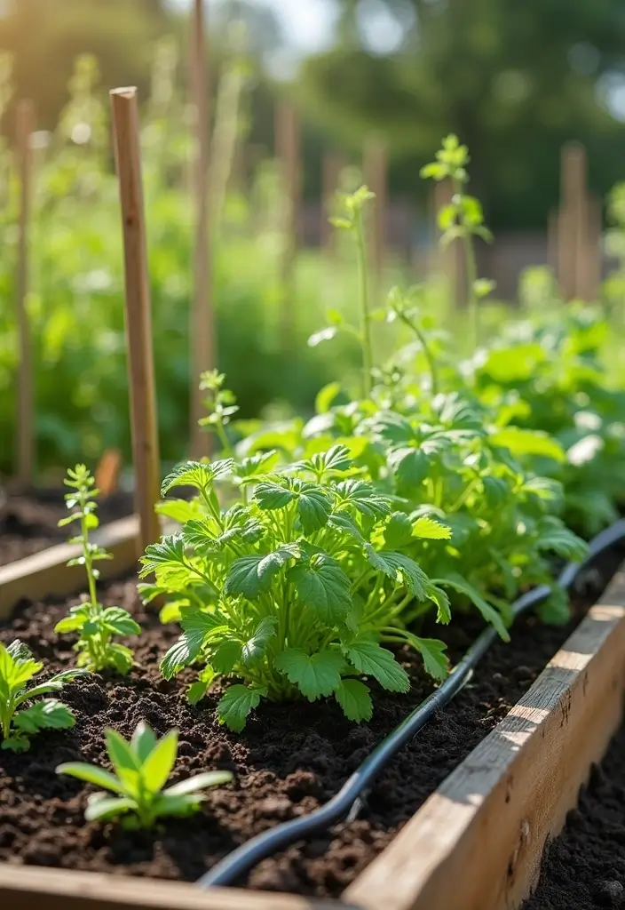 25 Simple Raised Garden Beds DIY Ideas for Beginners - 22. Drip Irrigation Raised Beds