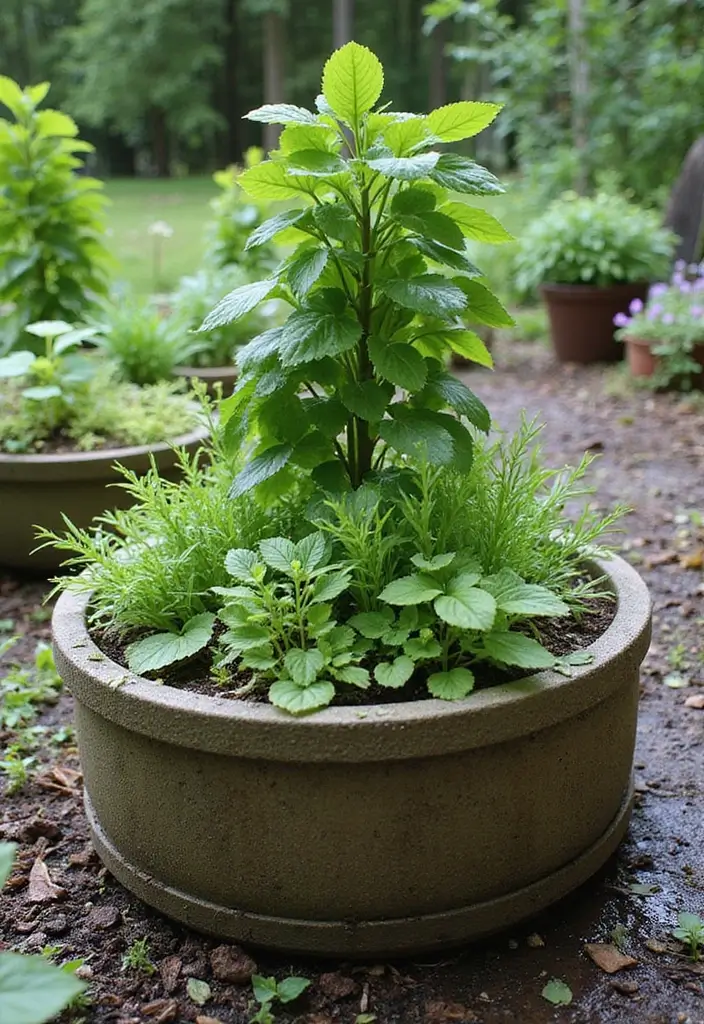 25 Simple Raised Garden Beds DIY Ideas for Beginners - 23. Container Rain Gardens