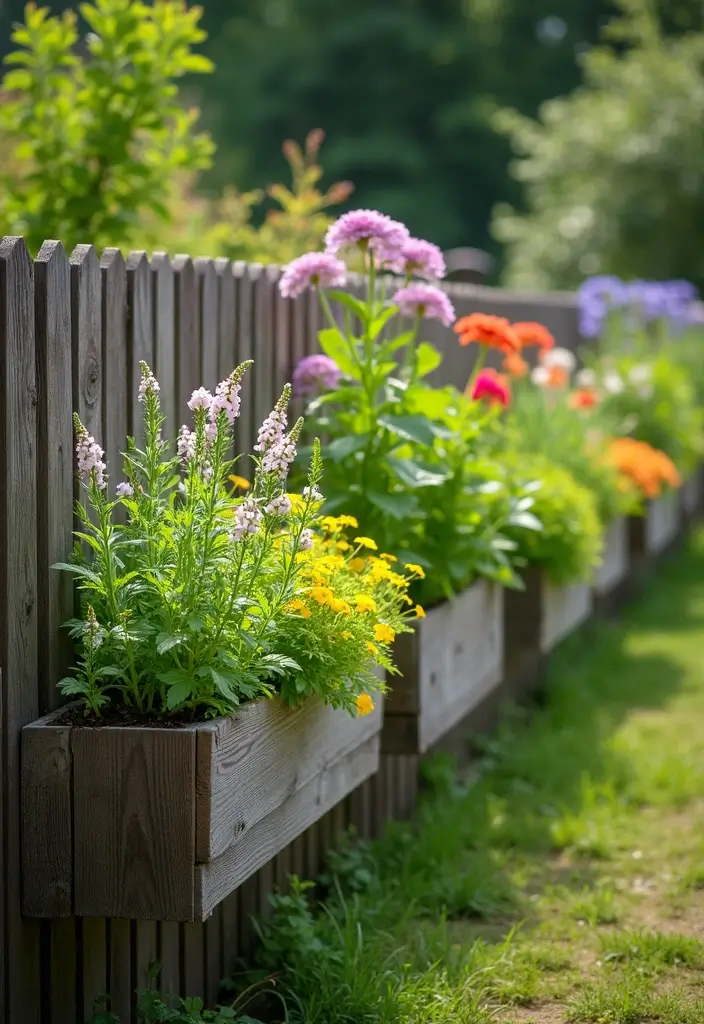 25 Simple Raised Garden Beds DIY Ideas for Beginners - 7. Garden Fence Planters