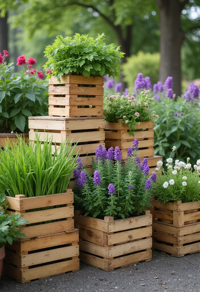 25 Simple Raised Garden Beds DIY Ideas for Beginners - 9. Stacked Crates