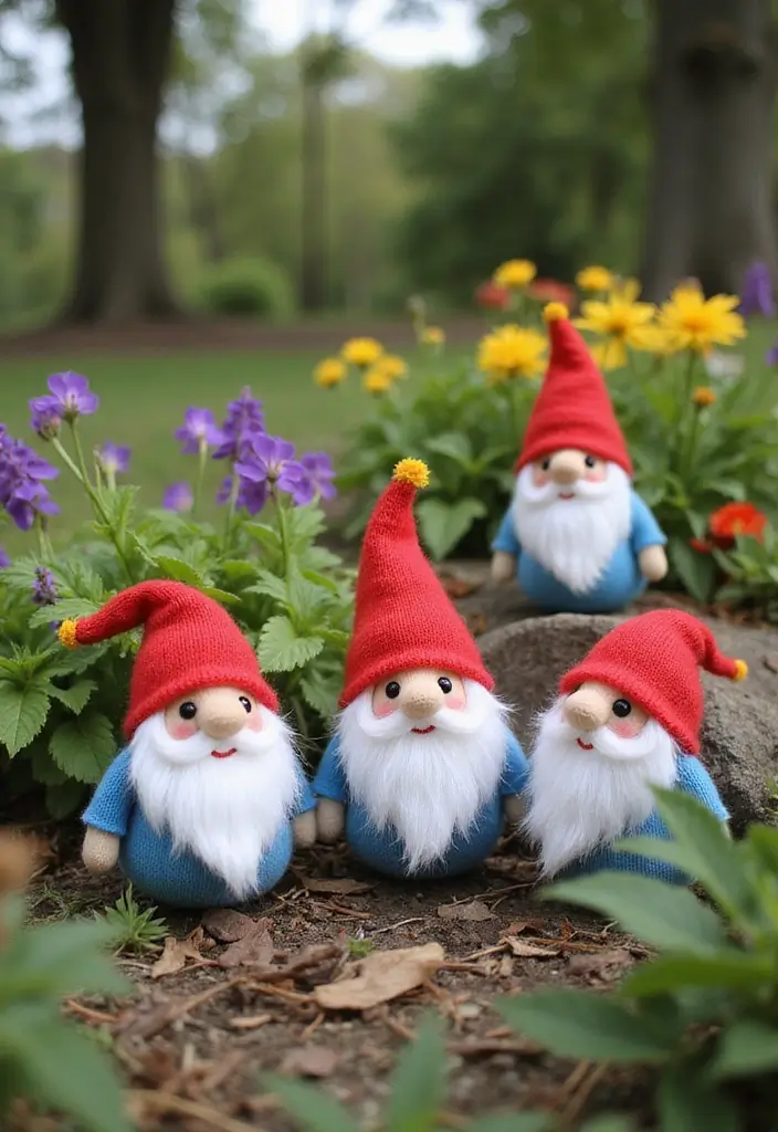 25 Stunning Garden Crafts DIY Yard Art Projects Using Recycled Materials - 3. Garden Gnome from Old Socks