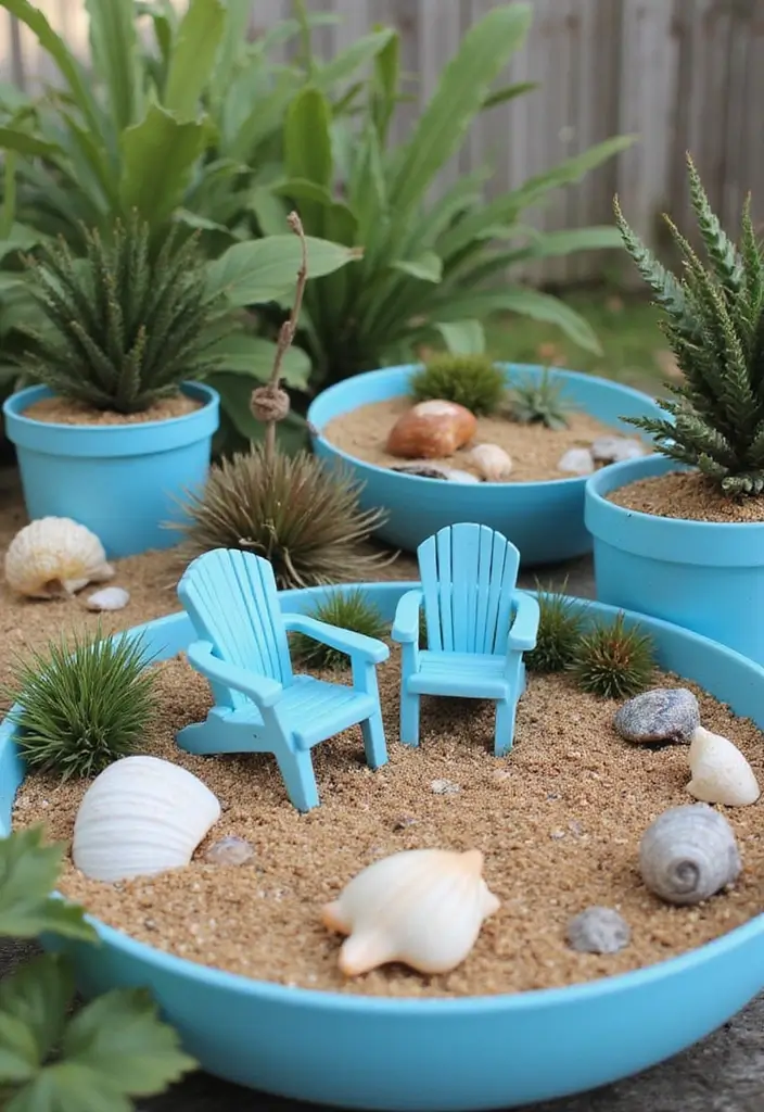 27 DIY Fairy Garden Ideas Homemade How to Make Enchanting Mini Worlds - 2. Seaside Retreat