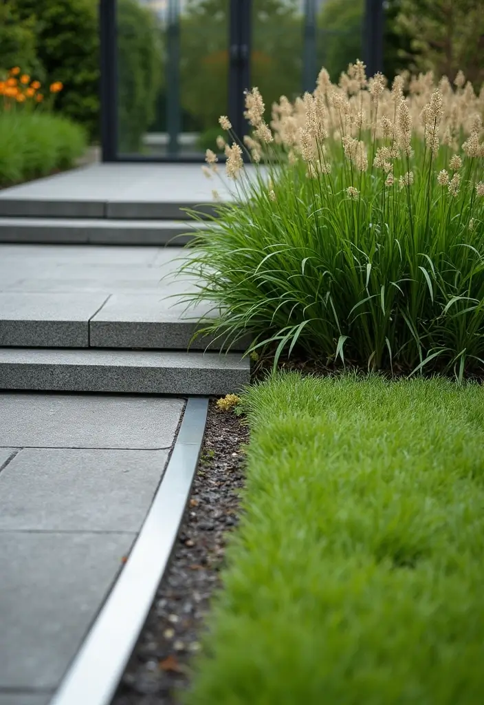 27 DIY Garden Edging Ideas Cheap Yet Stunning - 22. Stylish Steel Edging