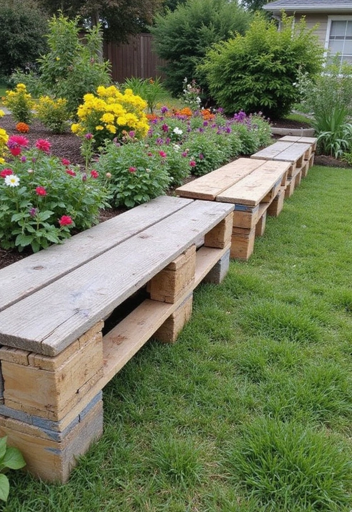 27 DIY Garden Edging Ideas Cheap Yet Stunning - 3. Charming Wooden Pallet Edging