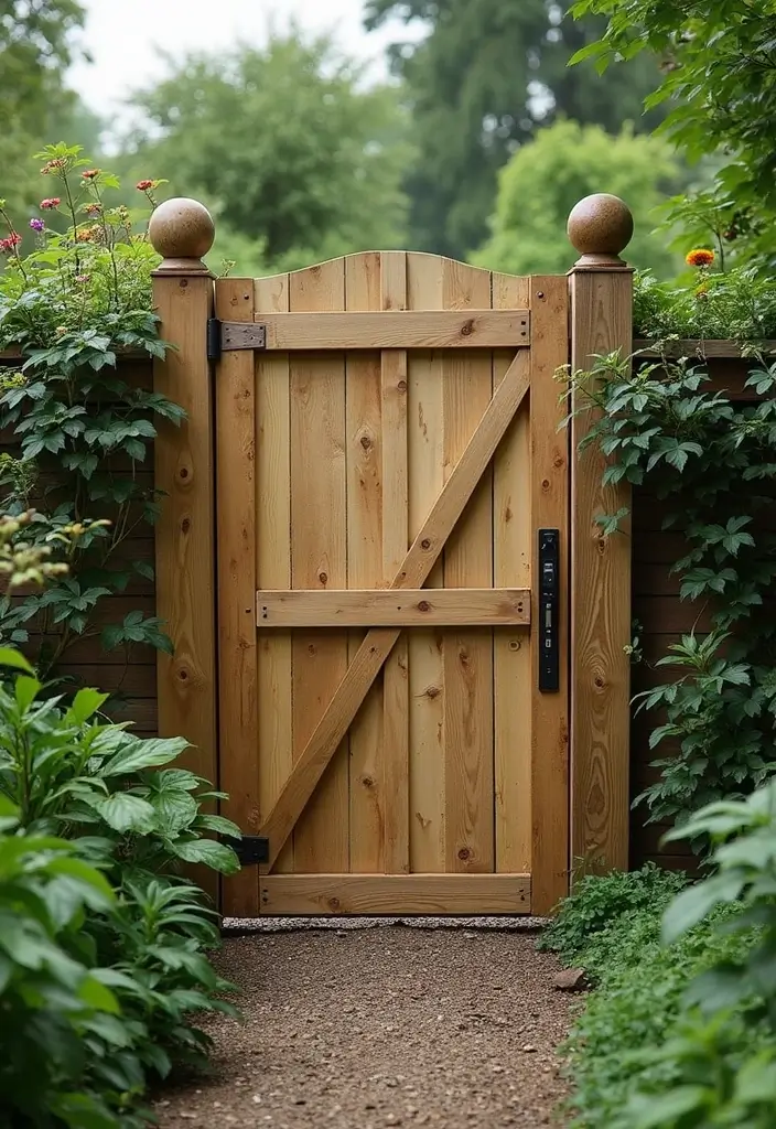 27 DIY Garden Gates Ideas for a Charming Entrance - 1. Pallet Wood Gate