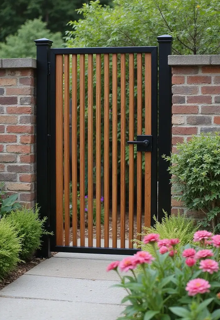 27 DIY Garden Gates Ideas for a Charming Entrance - 12. Vertical Slat Gate