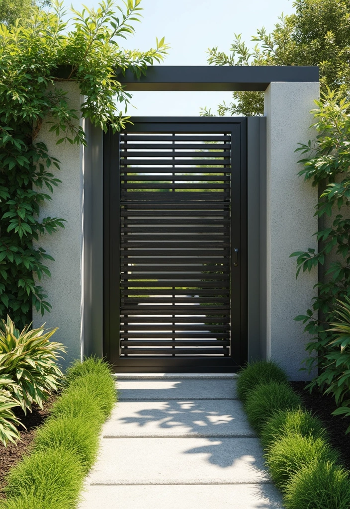 27 DIY Garden Gates Ideas for a Charming Entrance - 18. Minimalist Frame Gate