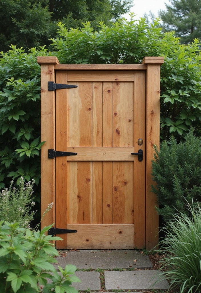 27 DIY Garden Gates Ideas for a Charming Entrance - 3. Rustic Cedar Gates
