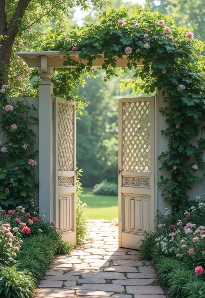 27 DIY Garden Gates Ideas for a Charming Entrance - 6. Simple Lattice Gate