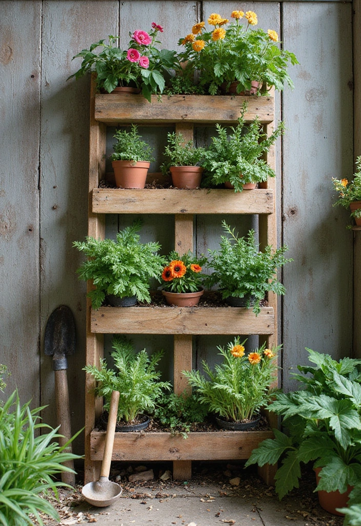 27 Easy DIY Garden Ideas for Small Yards and Patios - 1. Vertical Pallet Garden