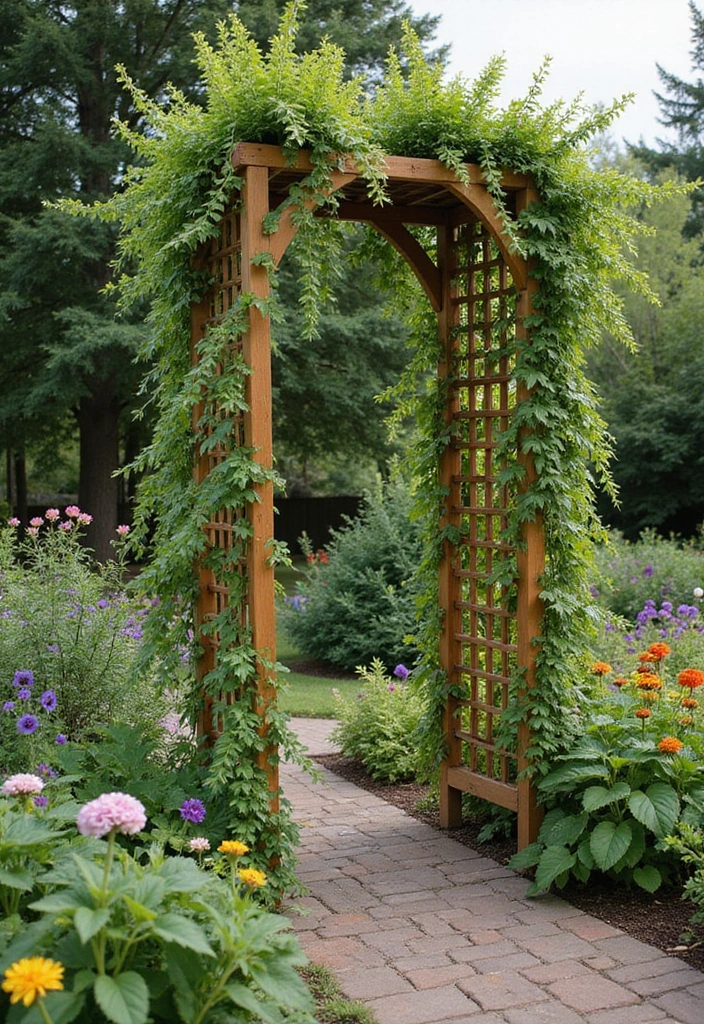 27 Easy DIY Garden Ideas for Small Yards and Patios - 11. Trellis Garden