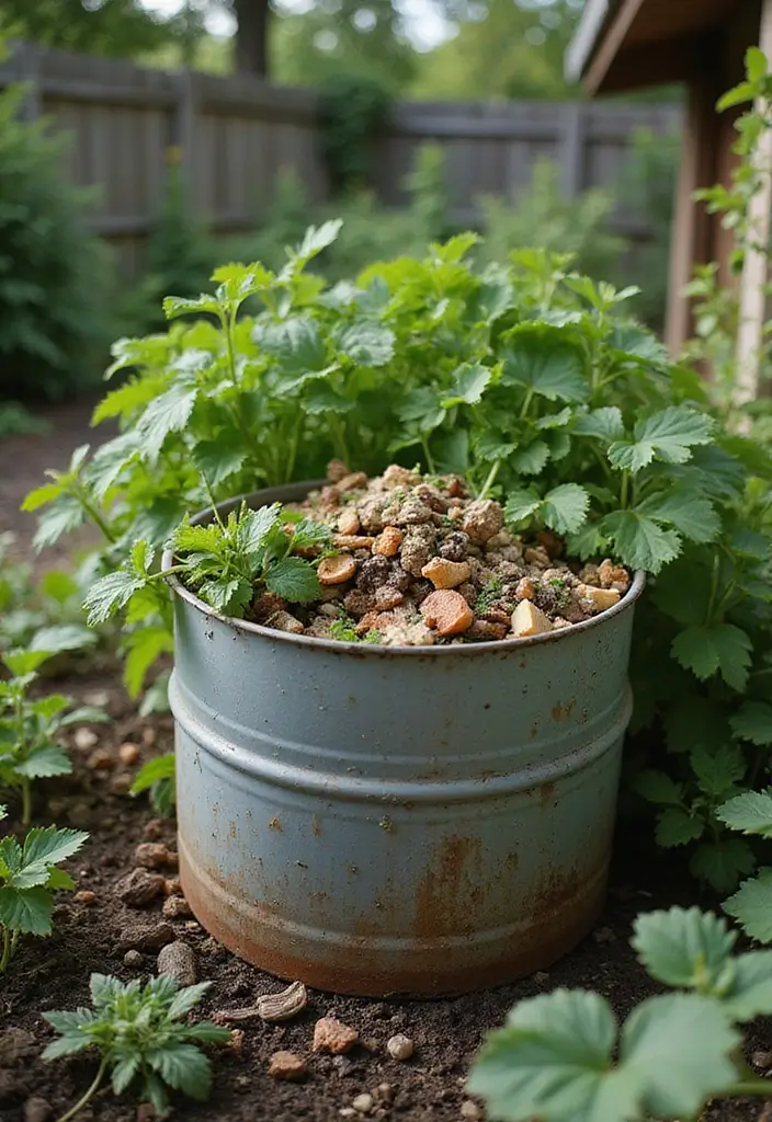 27 Easy DIY Garden Ideas for Small Yards and Patios - 22. Mini Compost Bin