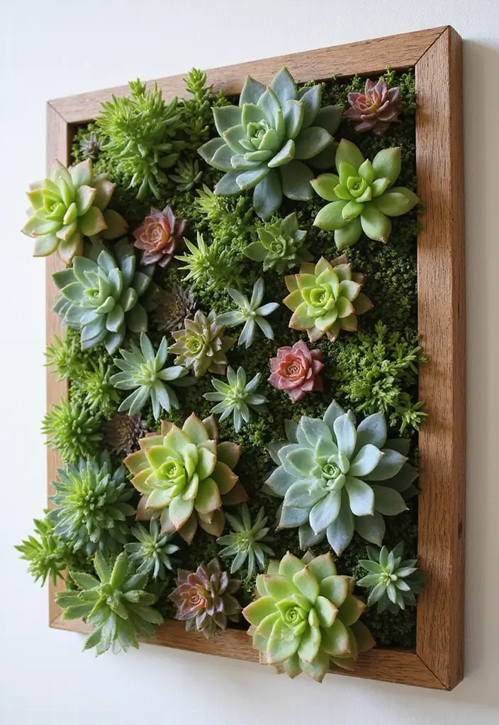 27 Easy DIY Garden Ideas for Small Yards and Patios - 7. Succulent Wall Garden