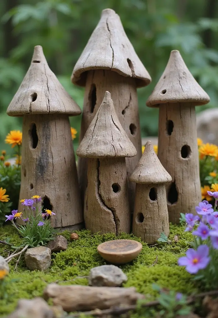 27 Fairy Garden Houses DIY Projects That Spark Imagination - 1. Driftwood Delight